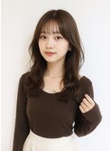 大人上品ロングレイヤー×透け感シースルーバング