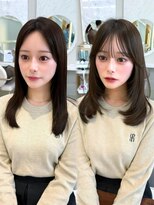 アフロートリノ(AFLOAT Leino) 結べるミディアムレイヤー 前髪顔まわり ビフォーアフター