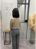 酸性ストレートでサラ艶ボブ