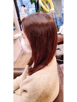 ヘアステージ ラプリュム(HAIR STAGE Ra Plume) 【Ra　Plume】ナチュラルストレート_ピンクベージュ