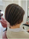 小顔/グラデーション/ショートカット/ショート/40代50代60代/