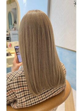 ロンドルーチェ 心斎橋(Lond luce) ダークアッシュ/ミディアムレイヤーカット［髪質改善/縮毛矯正］