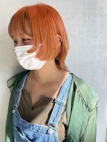 アールイー(Re:)&nbsp;ウルフ×ペールオレンジ×インナーカラー