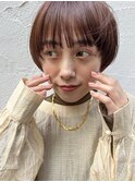ショートボブ/シースルーバング