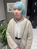 メル(MELL) mint blue × bob