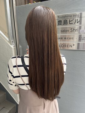 ローレンジウ(LOREN JU) 透明感髪質改善ベージュダブルカラーミルクティーグレージュ