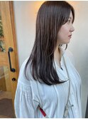 透明感アッシュブラウンカラー