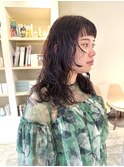 【CROP】ボルドーベージュ×ブリーチなし×ロング