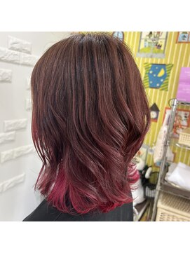 エス ハート オブ ヘアー 名東店(Heart of HAIR) 【ES佐藤】winterStyleピンクインナーカラー