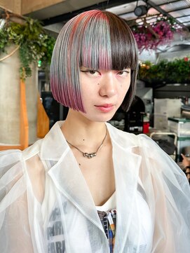 アルバム 銀座(ALBUM GINZA) ワンレン透明感カラー小顔オリーブカラー_F30346