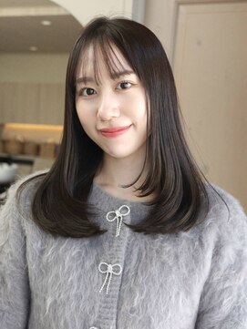 シーテ(Ciete) マロンベージュレイヤーくすみグレージュ韓国巻き前髪20代30代