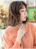 ■ウェットヘアウェーブミディアム抜け感ロブ611北浦和20代30代