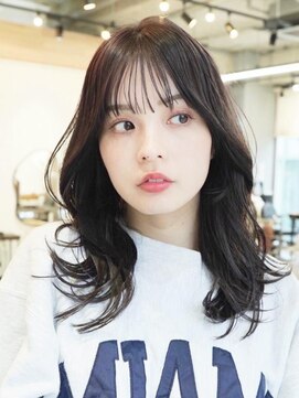 オルセン(OLSEN) ハイレイヤー/ミディアム・ロング/20代/顔周り/ブラウンベージュ