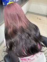 ラック 表参道(LUCK)&nbsp;ピンク/ブラック/デザインカラー/グラデーション/ケアブリーチ