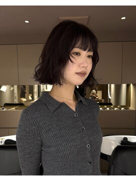 メゾンマイル 恵比寿(maison mile) #ブリーチなしダブルカラー#ワインレッド#ボルドーカラー#前髪