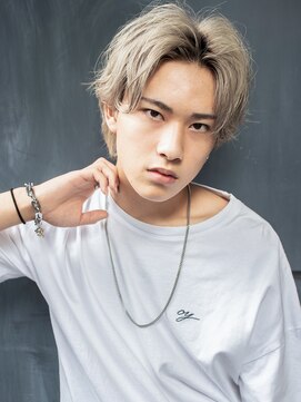 メンズ/センターパート/ブリーチ