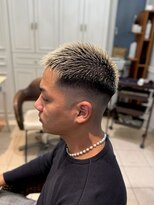 メンズ アルス(Men's ARS)&nbsp;ツーブロックセンター分けニュアンスパーマツーブロックマッシュ