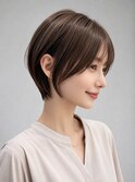 メテオカラー/耳掛けショートカット/40代50代60代/髪質改善