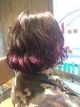 サロンドミルク 原宿(salon de MiLK) 【サロンドミルク原宿】グレー×毛先パープル