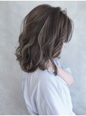 グレージュ_毛先パーマことりベージュウォーターフォール