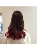 グラデーションカラー×レッド(ボルド)