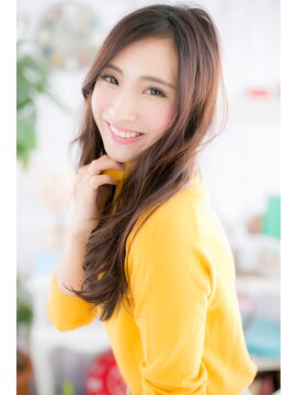 ミック 日暮里店(miq) かきあげバンググレイアッシュアシンメトリー大人こなれヘアb1