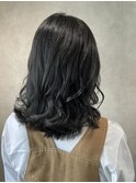 miu＆伊藤夏海 ブリーチなし◎ブルーアッシュ