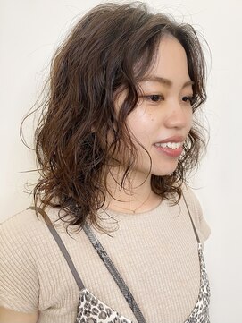 ビファインイーハアヴェダ(Befine e-ha AVEDA) ミディアムヘアのくせ毛風パーマ★