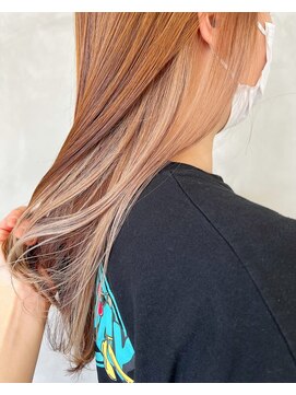 シャワー(SHOWER) オレンジベージュ×インナーカラー【布施】