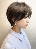 大人可愛い20代30代40代50代小顔ショートボブ丸みショートくびれ