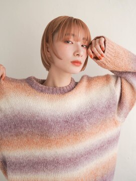 ジュール 銀座(Joule) ミディアムヘア/斜めバング/グレージュカラー/銀座