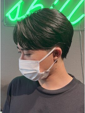 スキル(SKILL) 福岡/天神/センターパート/ニュアンスパーマ/メンズ縮毛矯正