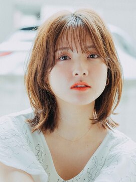 サロン ド ウィズ 西船橋店(Salon de With) ミディアムレイヤー/オリーブベージュ◎30代40代50代