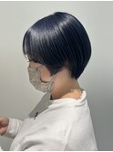 福井大和田マッシュショート コンパクトショート ネイビーブルー