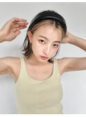 小顔/ネビージュ/ボブルフ/黒髪/ワンレン/田町芝浦
