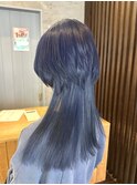 ロングウルフ×ネイビーブルー〔西尾〕