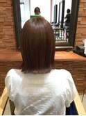 肩ラインボブ/マロンベージュ/くすみベージュ