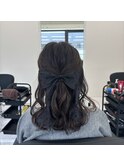 ゆるふわハーフアップ