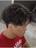 熊本波巻きパーマ センターパート ツイスパ MEN'S HAIR