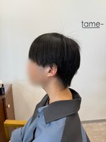 タメ(tame-)&nbsp;サーフカール/フェザーパーマ/ブルーブラック【都賀/メンズ】