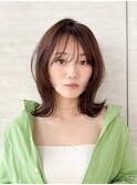暗めカラー/レイヤーカット/マロンベージュ/くすみベージュ/大宮