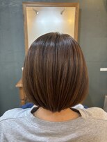 リエヌ 大井町 青物横丁(Re N)&nbsp;大人可愛い艶髪ボブ×髪質改善ブラウンカラー☆30代40代50代60代