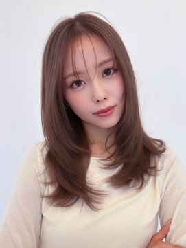 ルージュシー 堀江(RU10C) レイヤーカット/ブリーチなしダブルカラー/アッシュベージュ