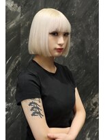アンブル リュクス 池袋(amble luxe)&nbsp;ホワイトブロンドミニボブ