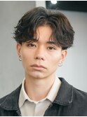 大阪梅田メンズパーマフェザーパーマルーズパーマセンターパート