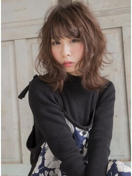 パステル ヘアー デザイン 平井北口(Pastel Hair Design) 流行りの外はねミディアムレイヤースタイル