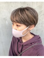 ナゴンスタイル(NAGON STYLE)&nbsp;ミルクティーベージュ×刈り上げショート