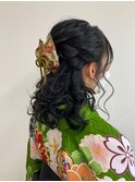 【BelleCoupes】足立美佐恵 卒業式袴着付けハーフアップ