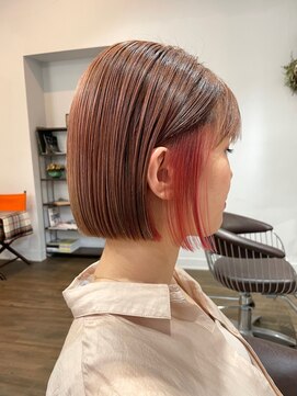 アバウトヘアーラボ(about hair labo) ピンクのインナーカラー