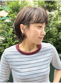 モテ髪ボブ/ミニボブ/ダークアッシュ/外はね/黒髪20代30代40代